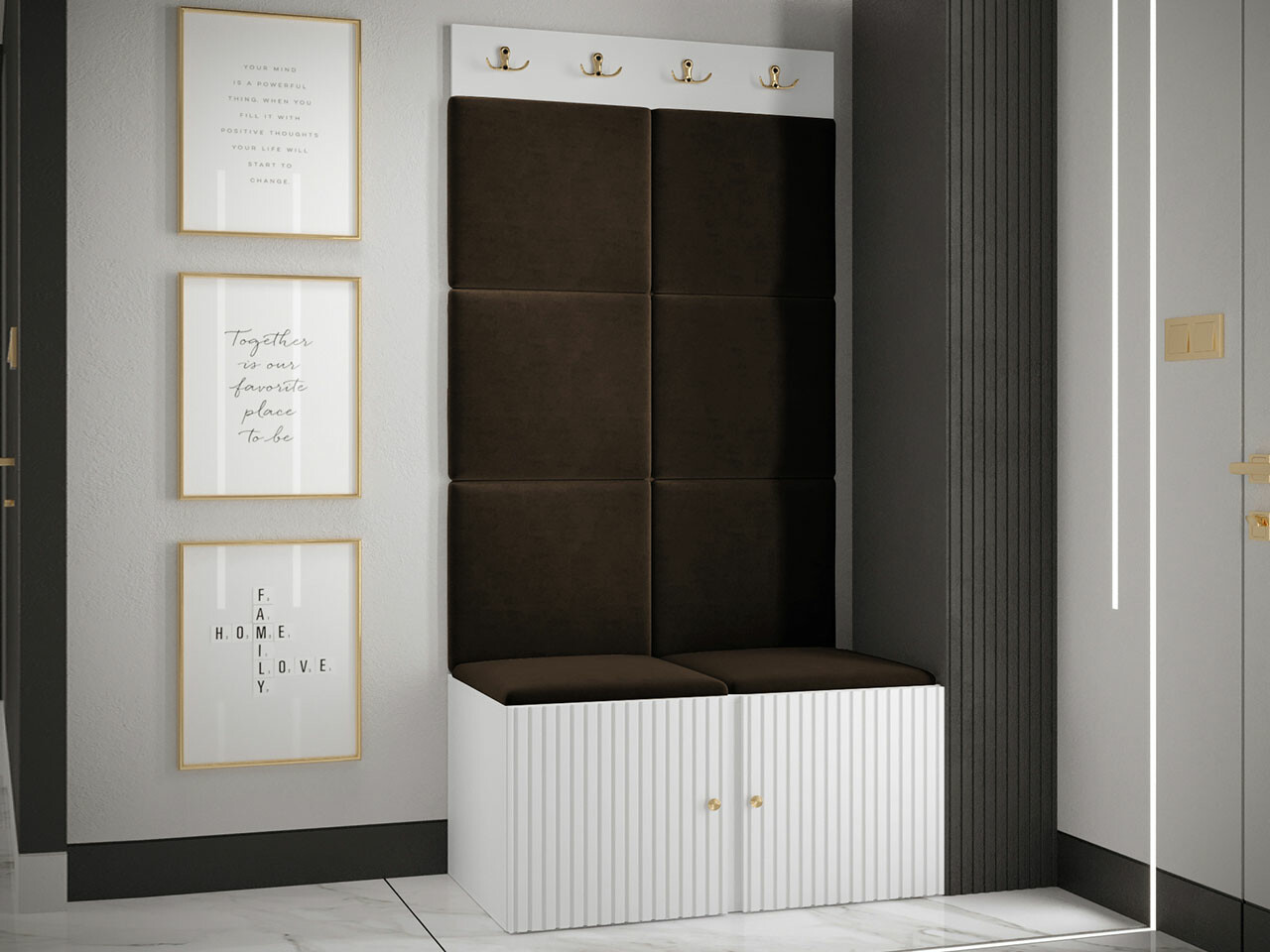 Esikukomplekt Hartford 383 (Valge)