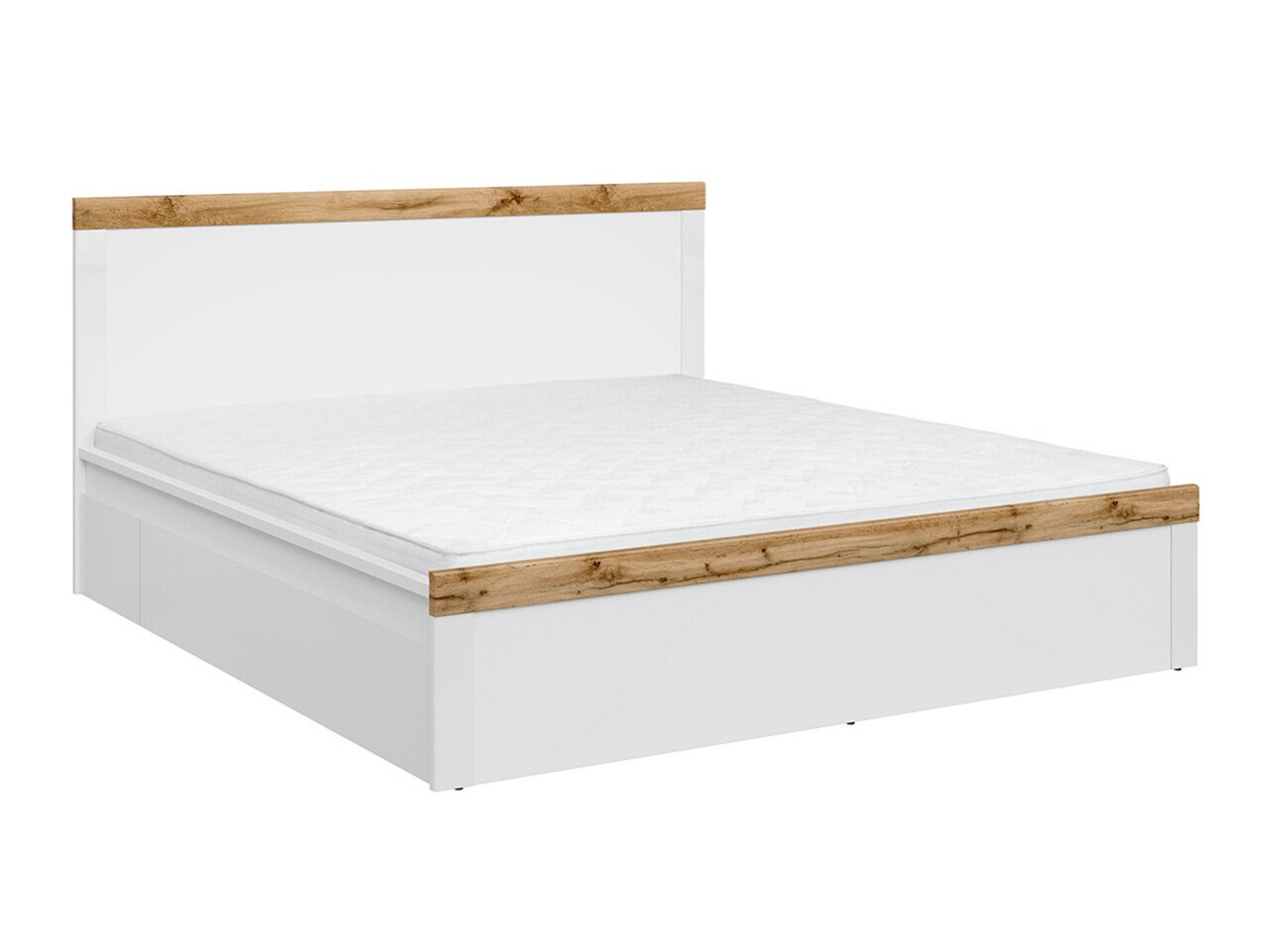 Voodi Sonsoru 115 (Valge + Läikiv valge + Wotani tamm)