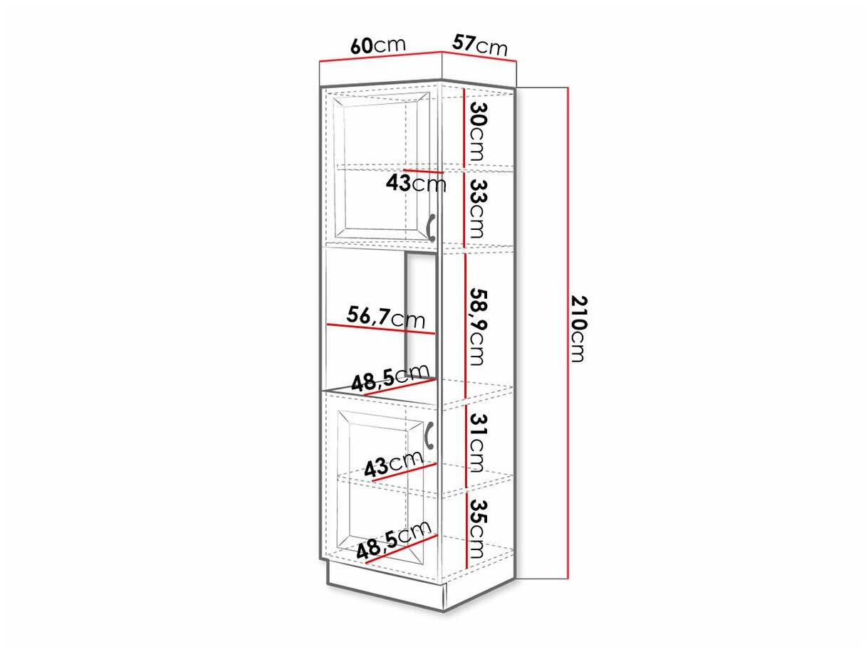 Moodulkapp sisseehitatud seadmete jaoks Retro Grey 115