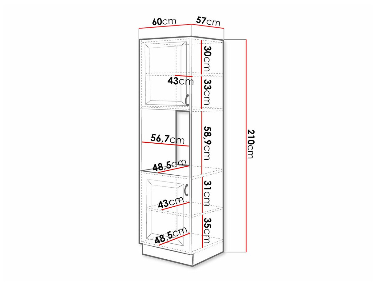 Moodulkapp sisseehitatud seadmete jaoks Retro White 115