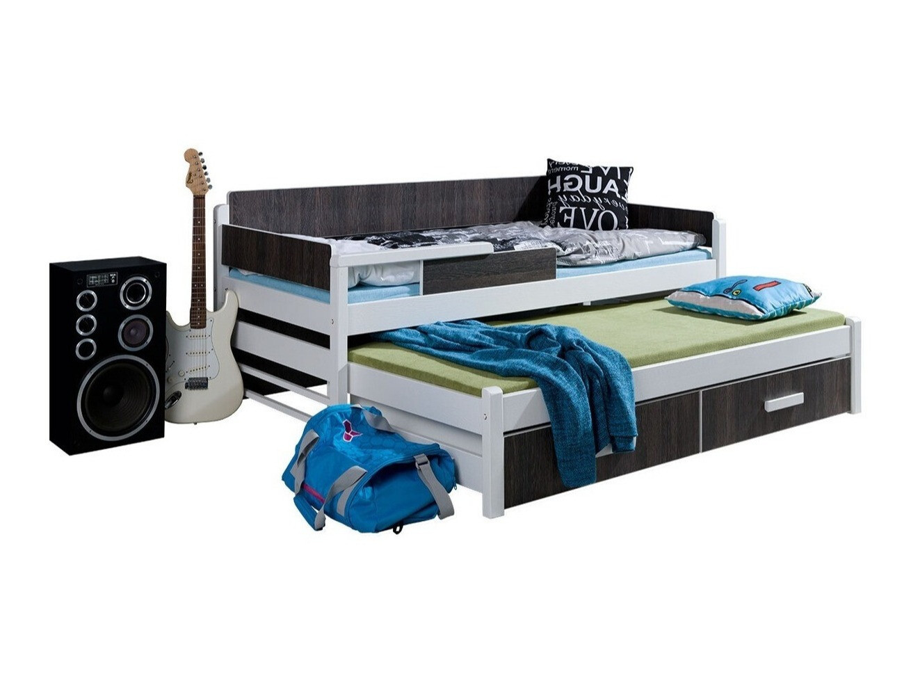 Voodi Henderson 121 (Valge + Tume Zebrano)