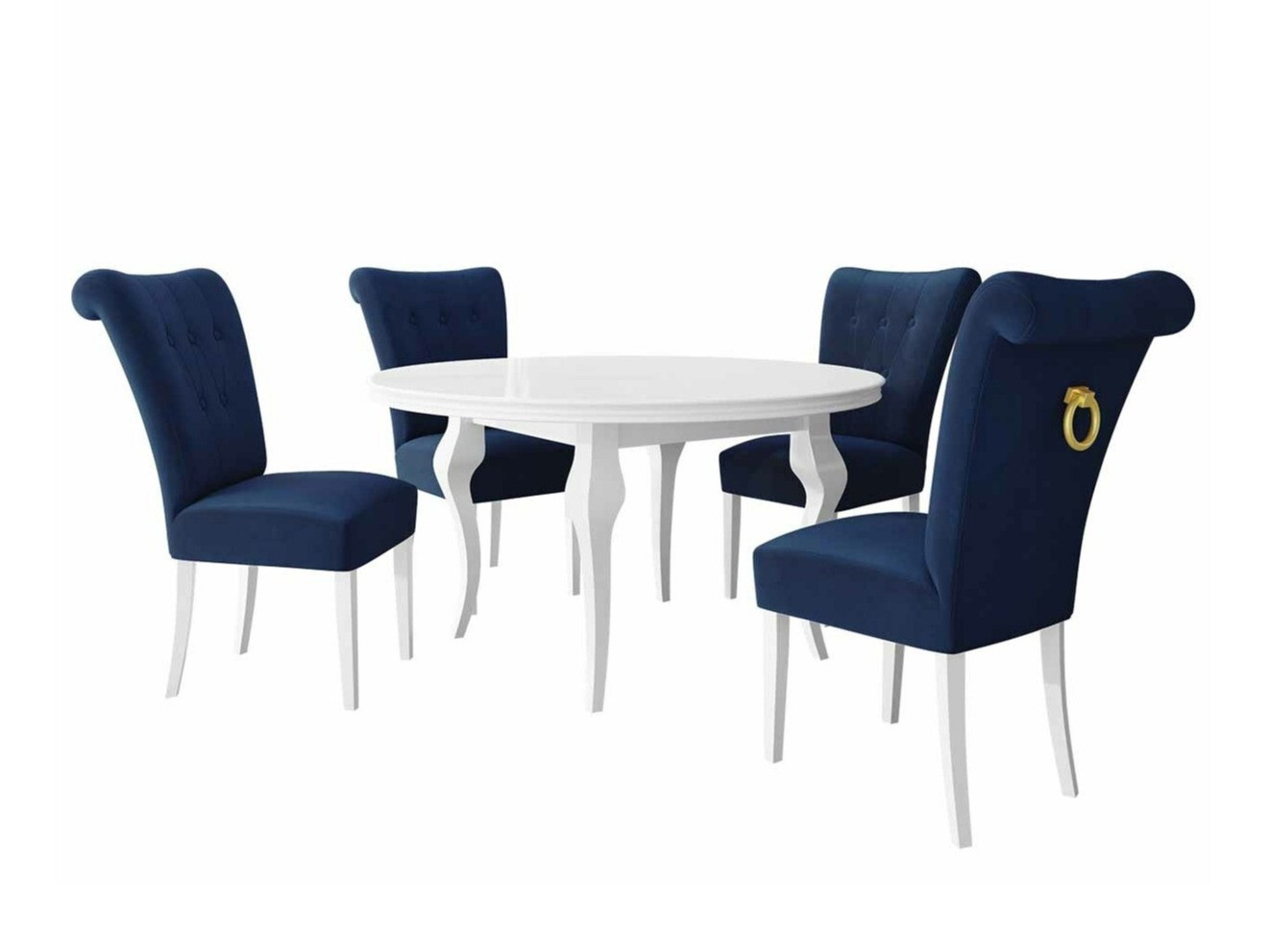 Söögitoakomplekt Racine 143 (Valge + Magic Velvet 2216)