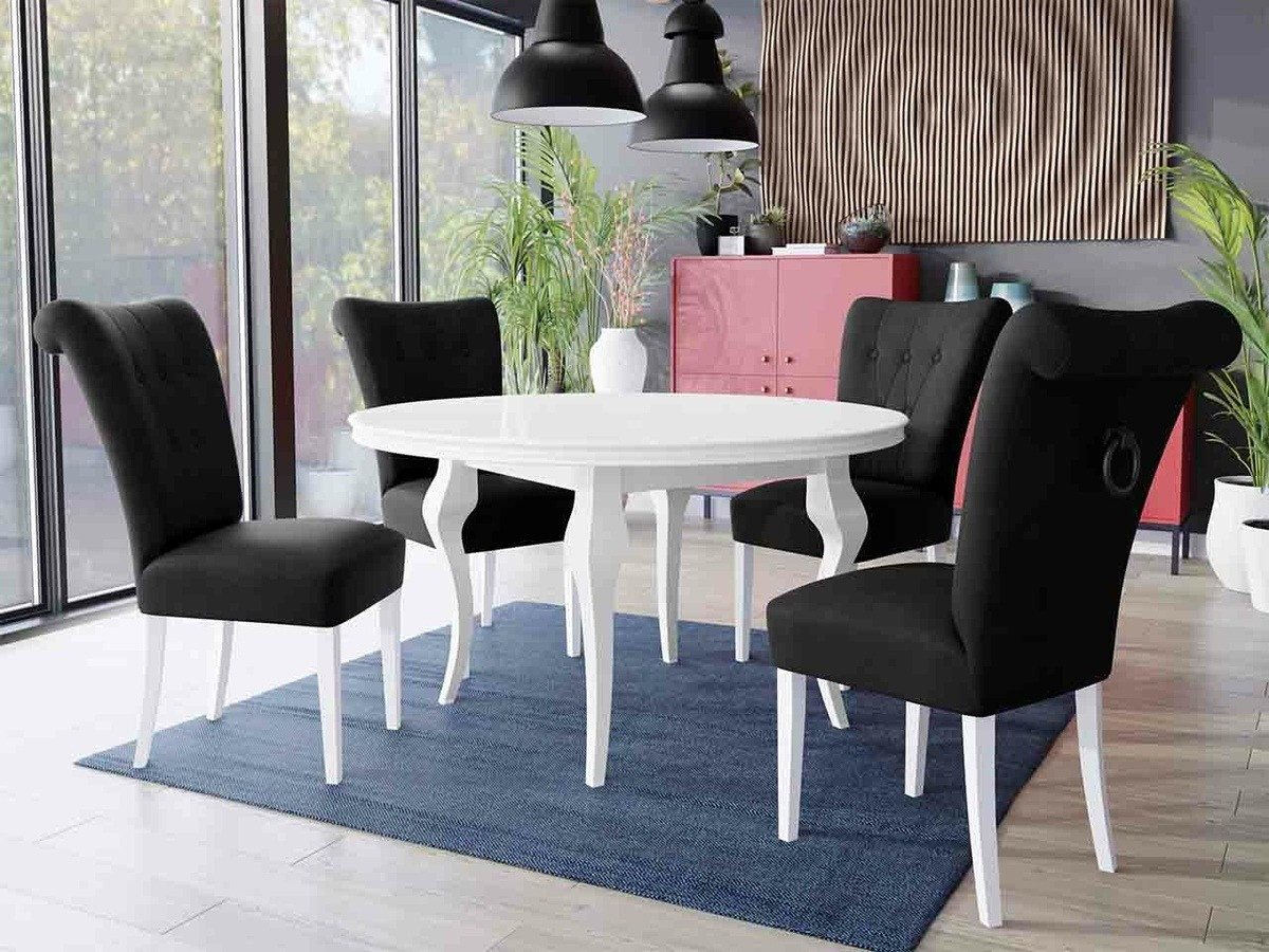 Söögitoakomplekt Racine 143 (Valge + Magic Velvet 2219)