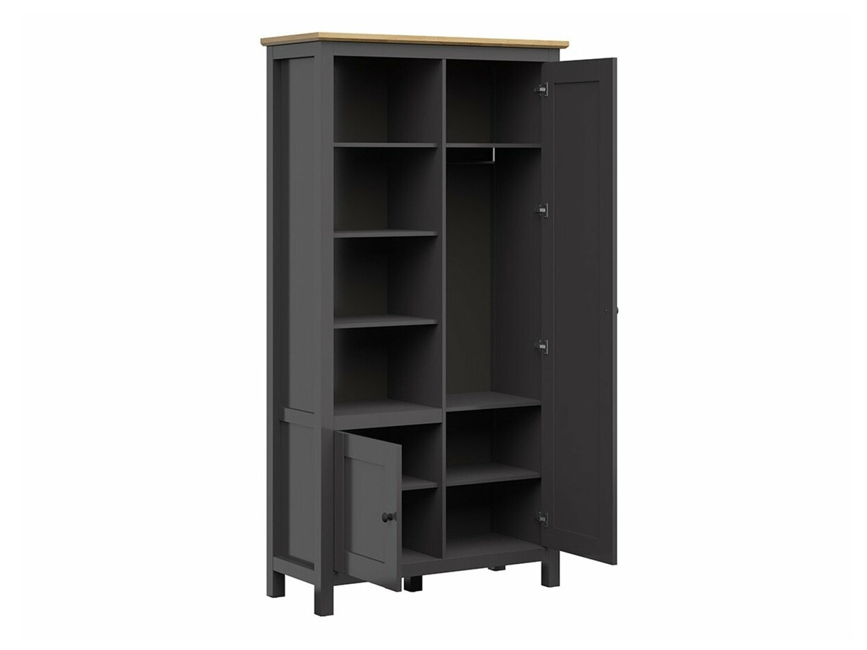 Riidekapp Sordoro 128 (Grafiit + Artisan tamm)