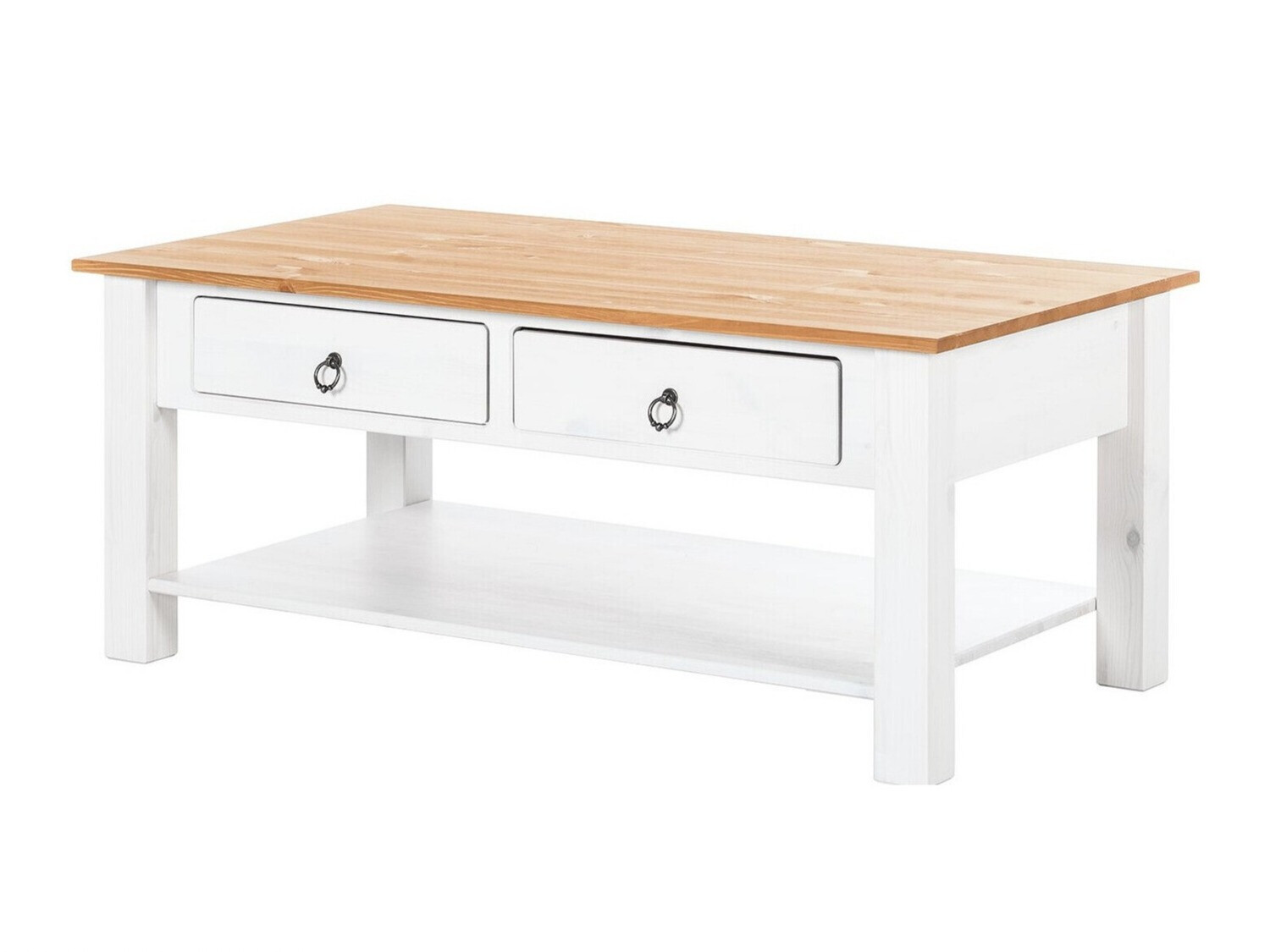 Diivanilaud Denton 120 (Valge + Mee tamm)