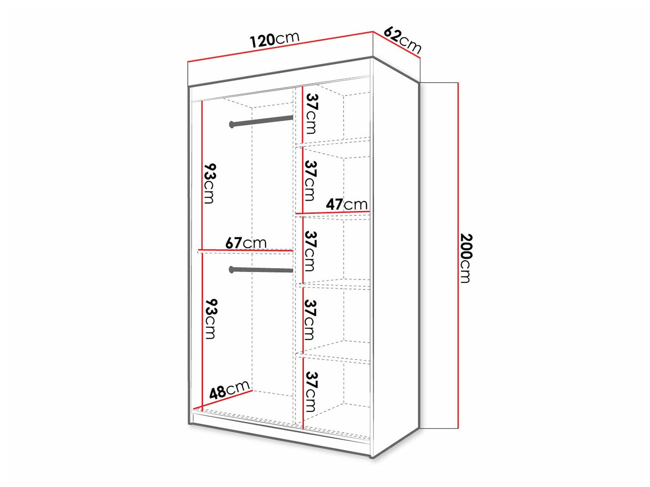 Riidekapp Hartford 401 (Must)