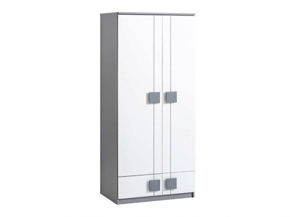 Riidekapp Elmenou 100 (Valge + Antratsiit)