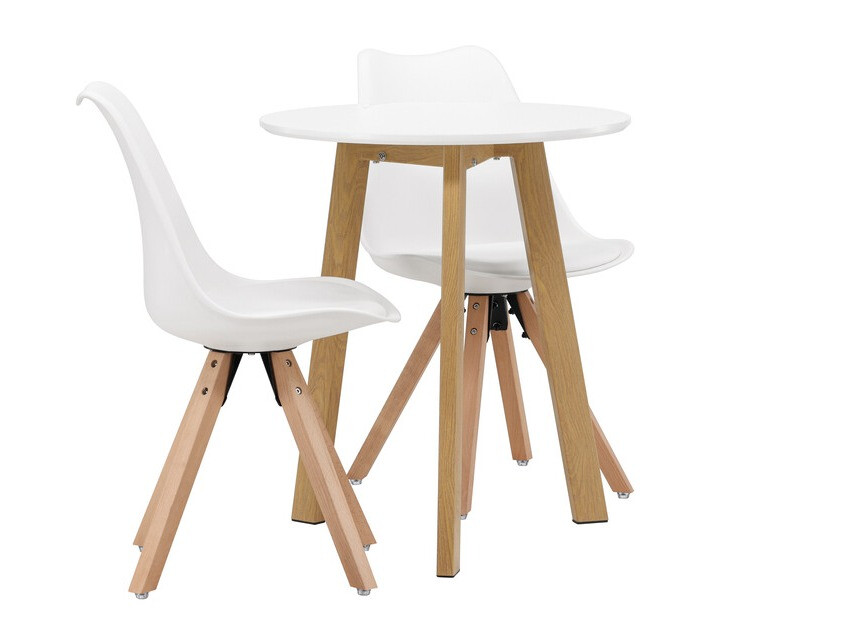 Söögitoakomplekt Dallas 3781 (Valge + Helepruun)