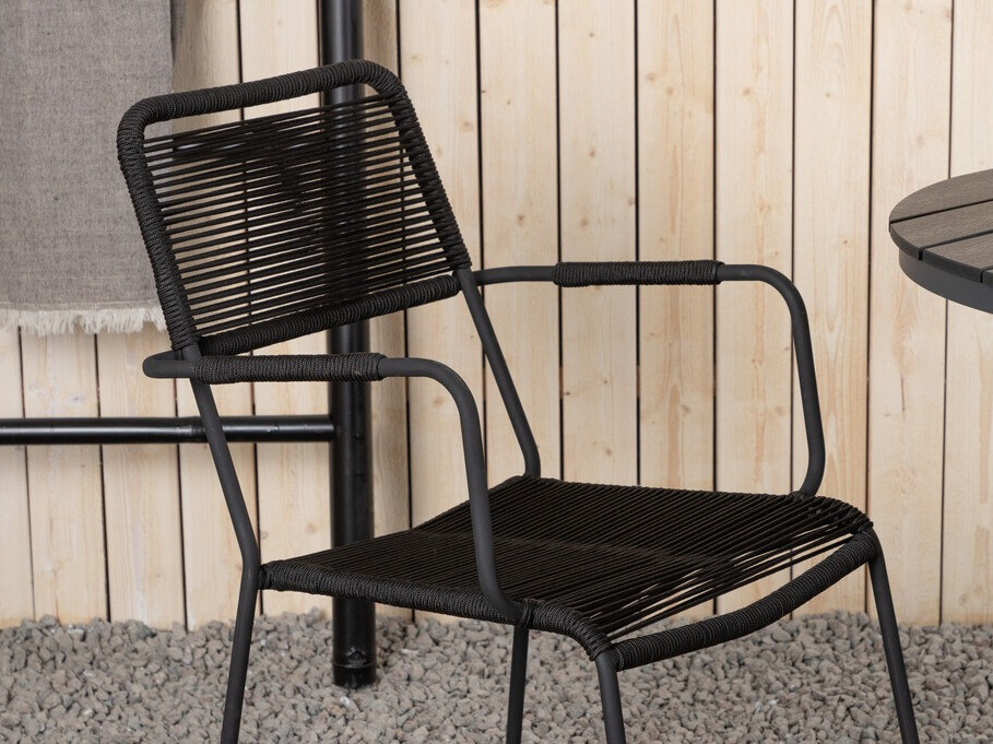 Laua ja toolide komplekt Dallas 3784 (Must)