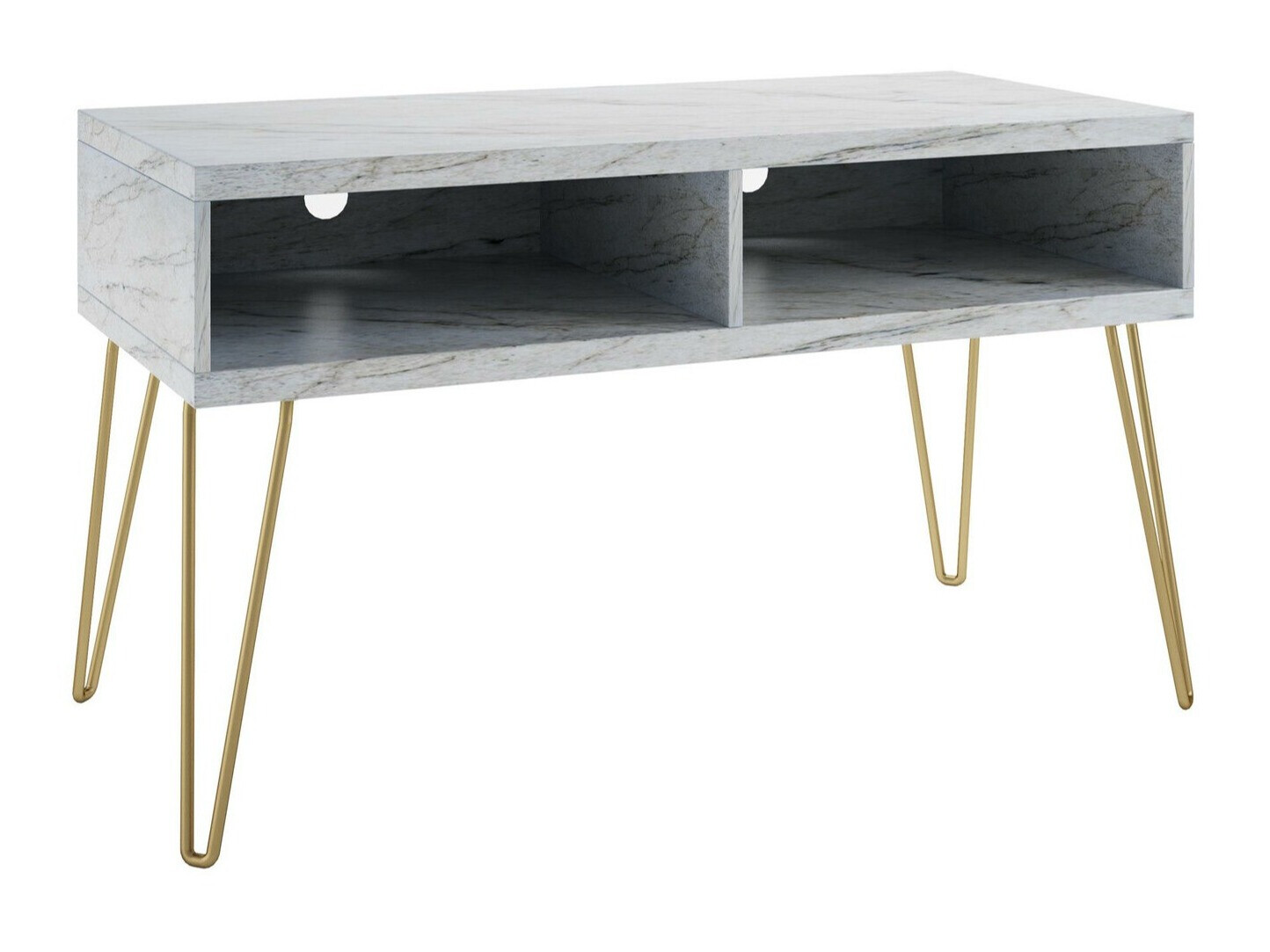 TV-alus Tulsa 559 (Valge marmor + Kuldne)