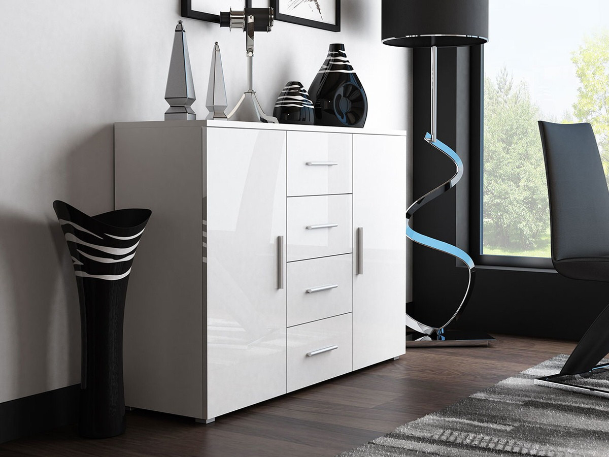 Kummut Charlotte 118 (Valge + Läikiv valge)