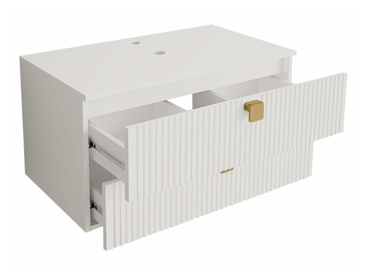 Vannitoa põrandakapp kraanikausile Panium (Valge)