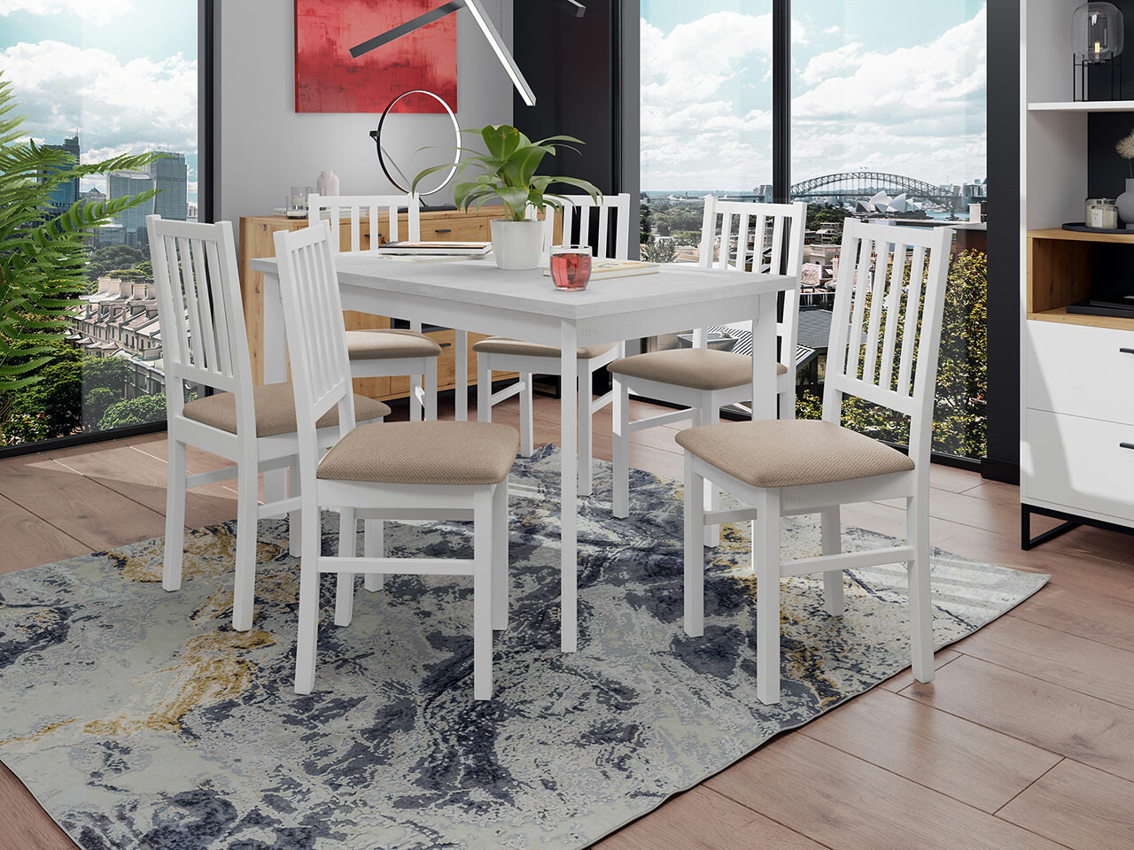 Söögitoakomplekt Victorville 264 (Valge)