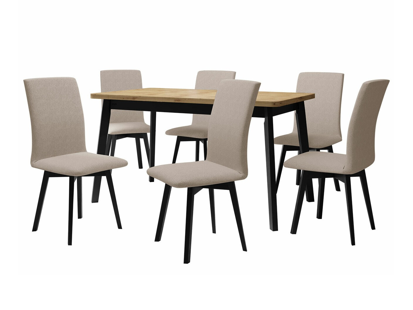 Söögitoakomplekt Victorville 292 (Artisan tamm + Must)