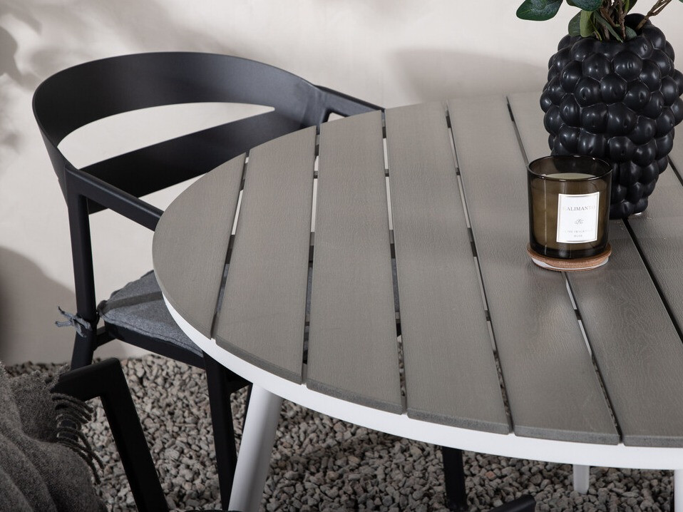 Laua ja toolide komplekt Dallas 4791 (Valge + Hall)