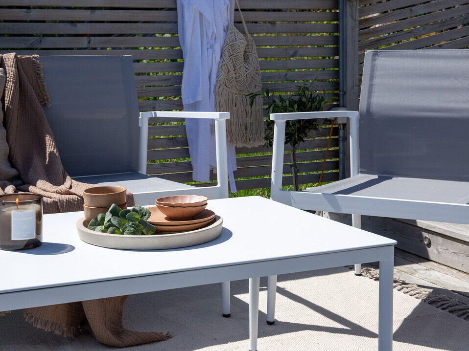 Aiamööblikomplekt Dallas 4632 (Valge + Hall)