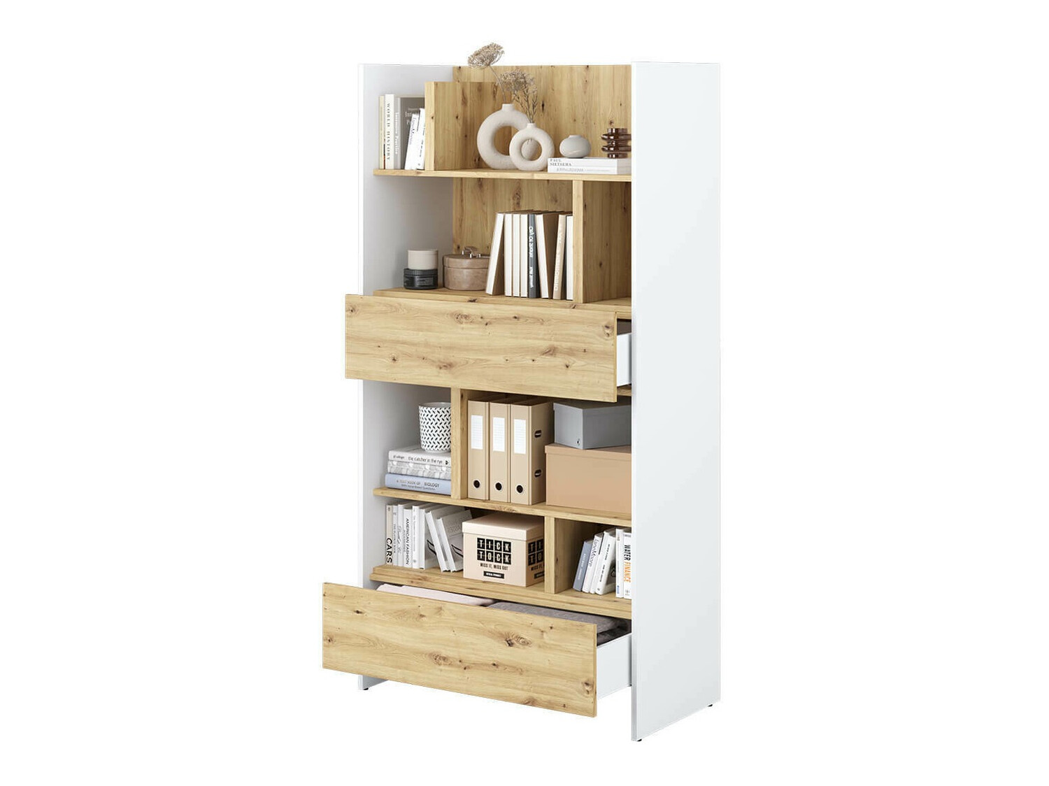 Riiul Concept Pro Lenart Levfere 152 (Valge + Artisan tamm)