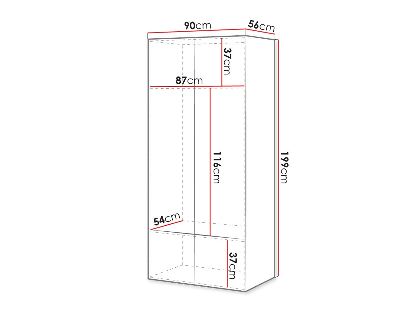Riidekapp Levmari 112 (Valge)
