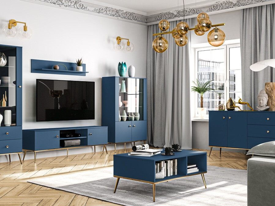 Diivanilaud Flonovu 106 (Tumesinine + Kuldne)