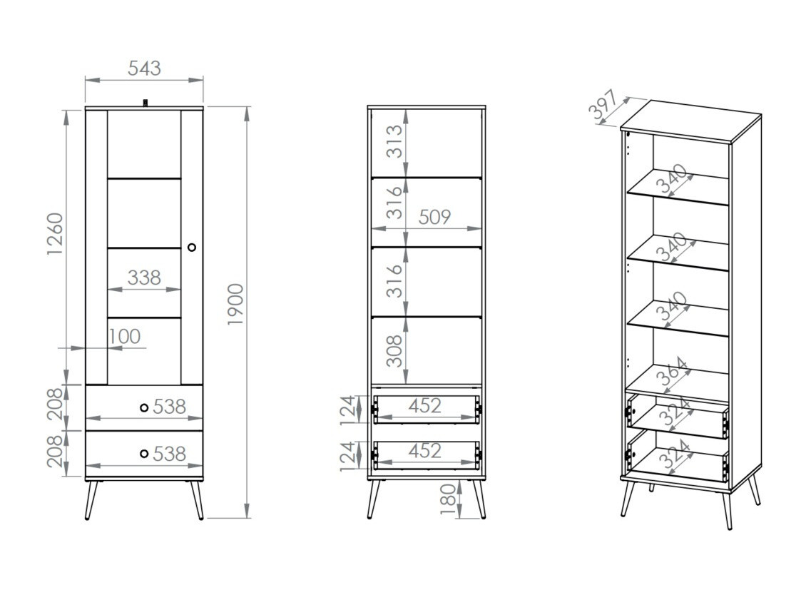 Riiul Flonovu 100 (Tumesinine + Kuldne)