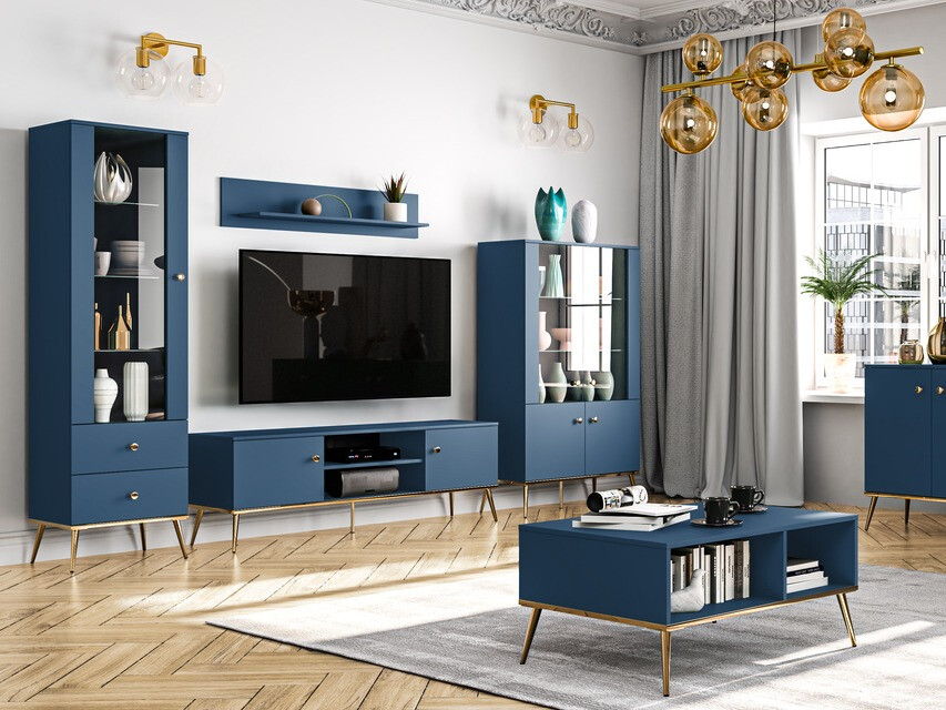 TV-alus Flonovu 104 (Tumesinine + Kuldne)