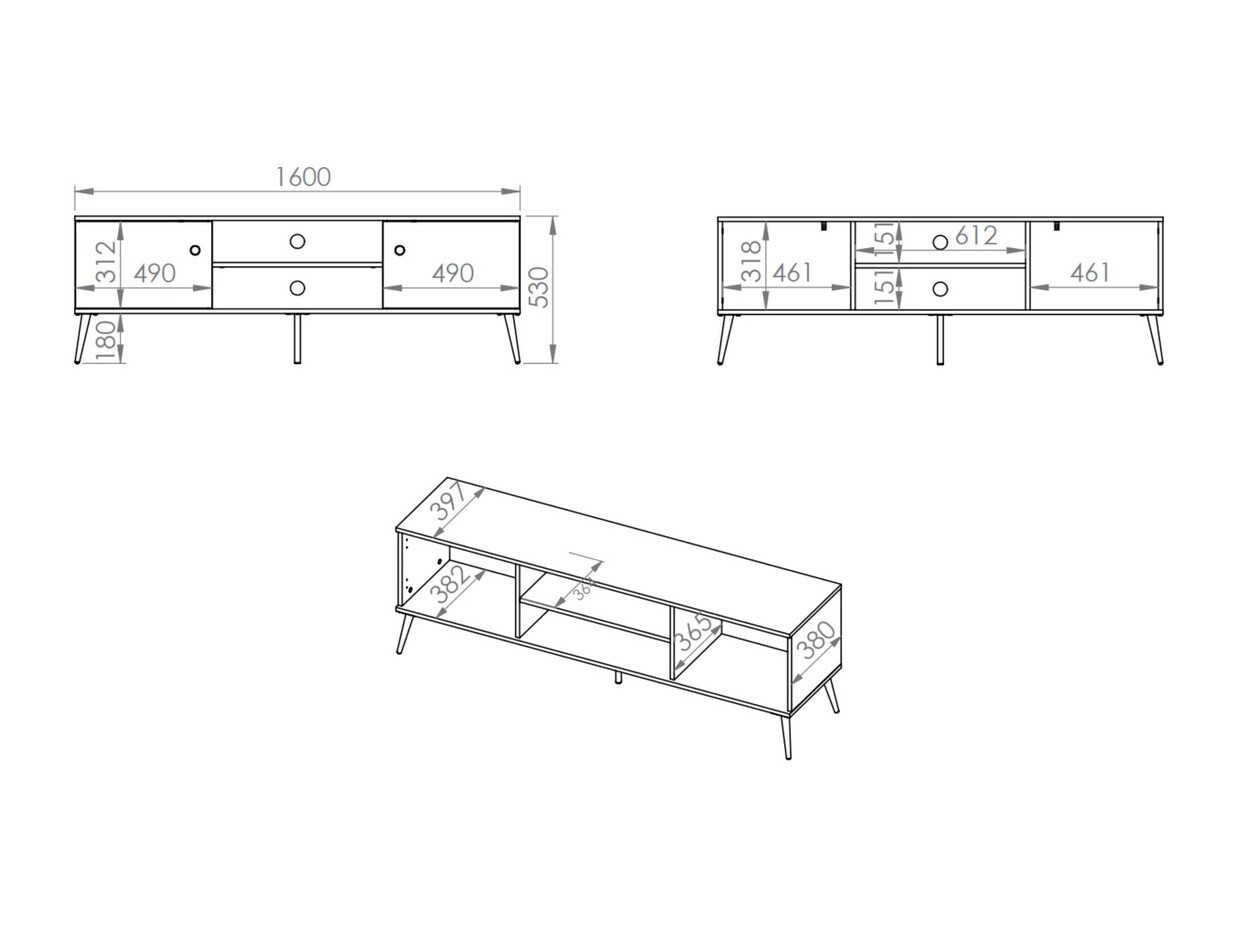 TV-alus Flonovu 104 (Tumesinine + Kuldne)