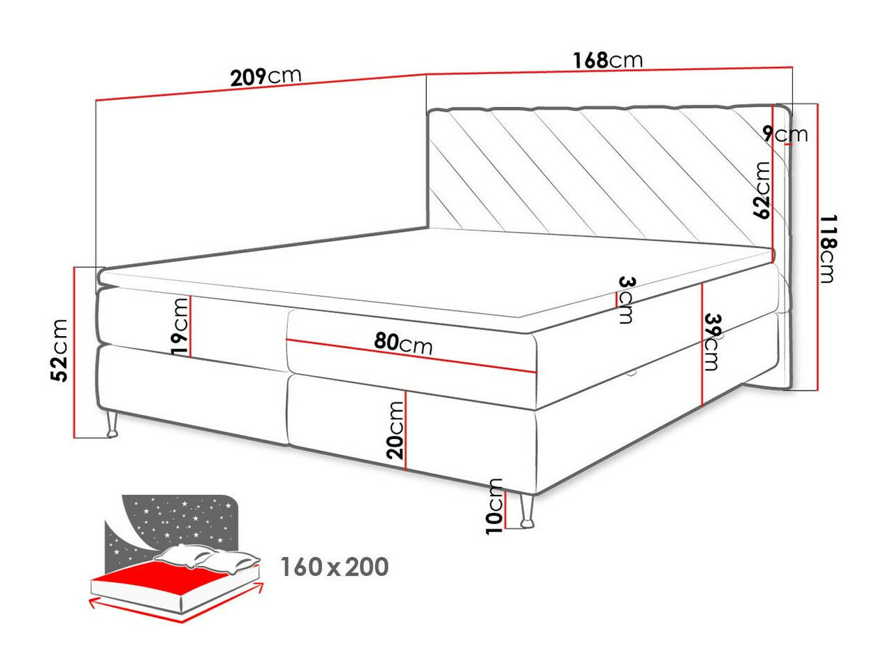 Kontinentaalvoodi ComfiDream Onaona (Fresh 1)