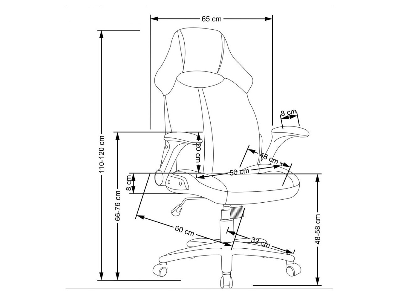 Kontoritool Houston 1373 (Hall + Must)