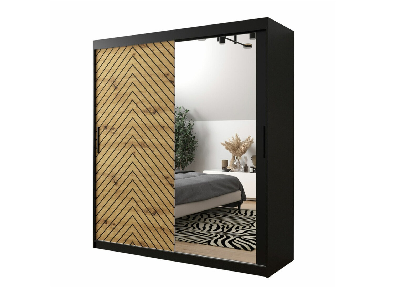 Riidekapp Hartford 313 (Must + Artisan tamm)