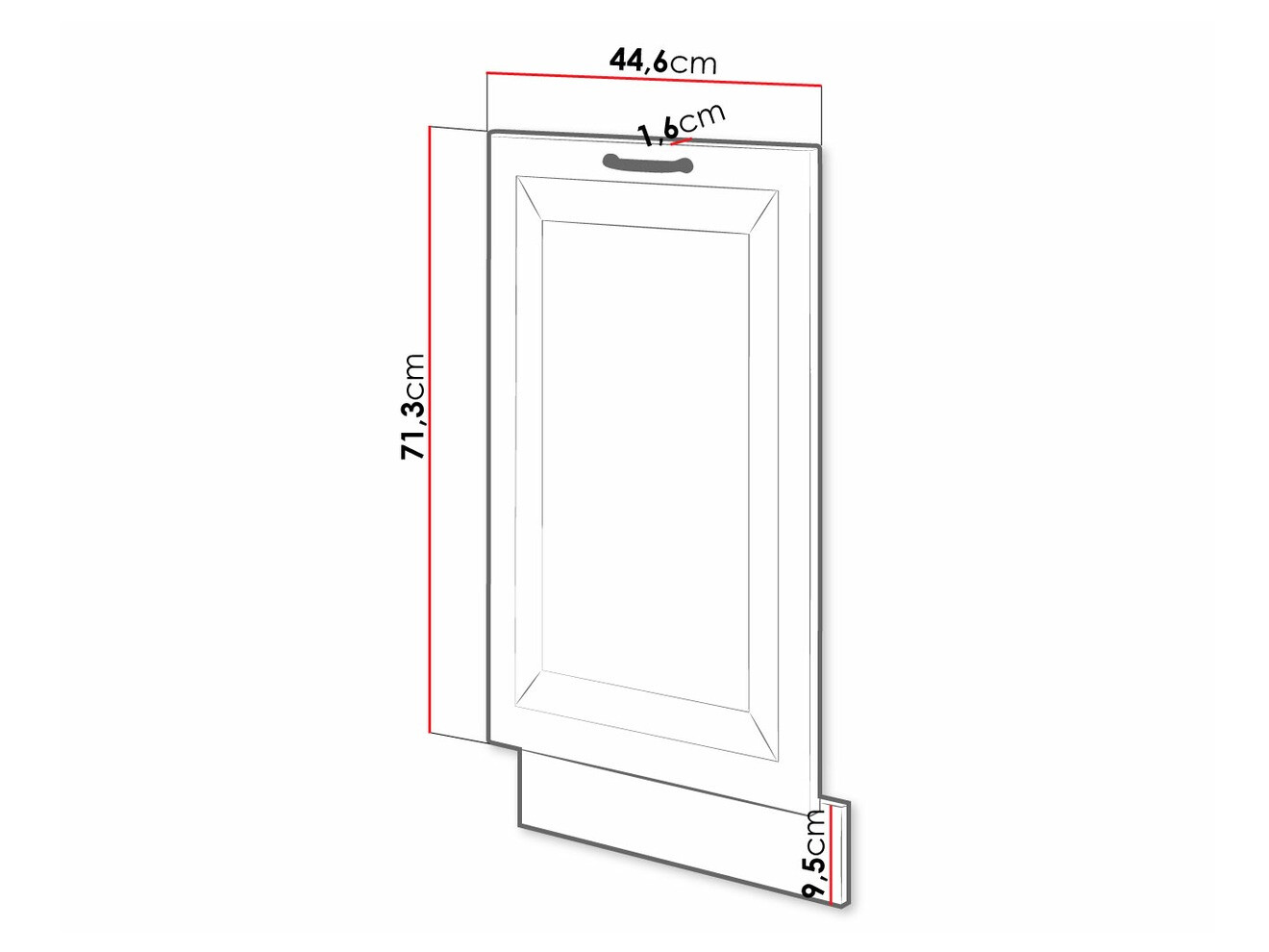 Nõudepesumasina uks Retro Grey 146