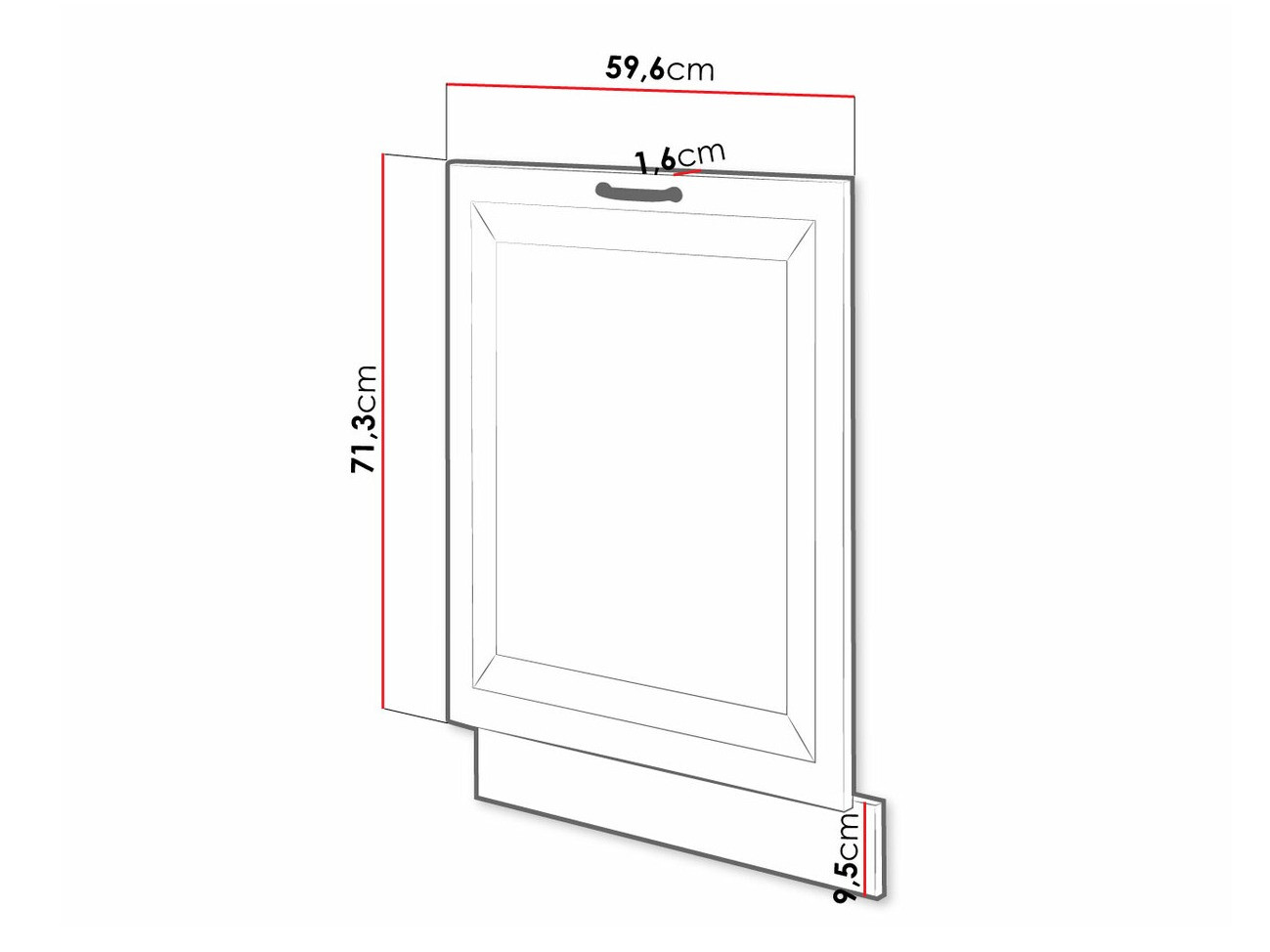 Nõudepesumasina uks Retro Grey 147