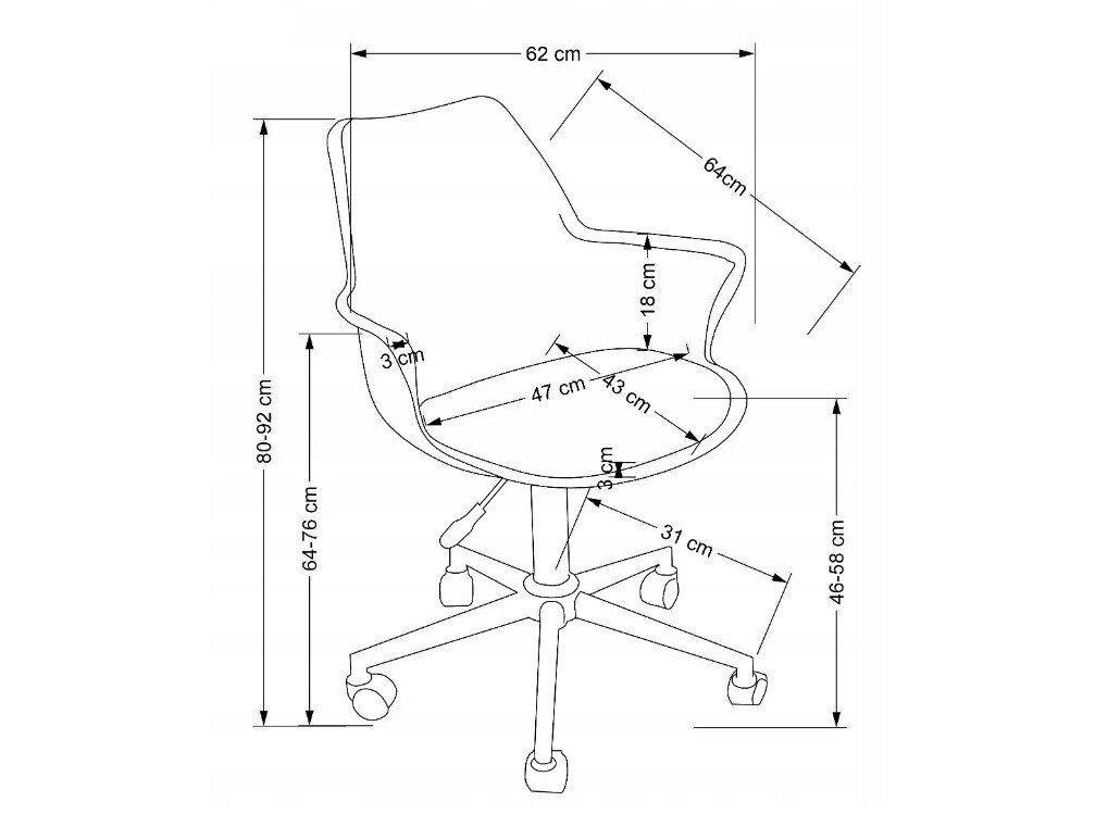 Kontoritool Houston 1424 (Roosikarva)