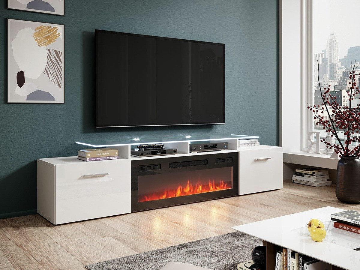 TV-alus Numerus (Valge + Läikiv valge)