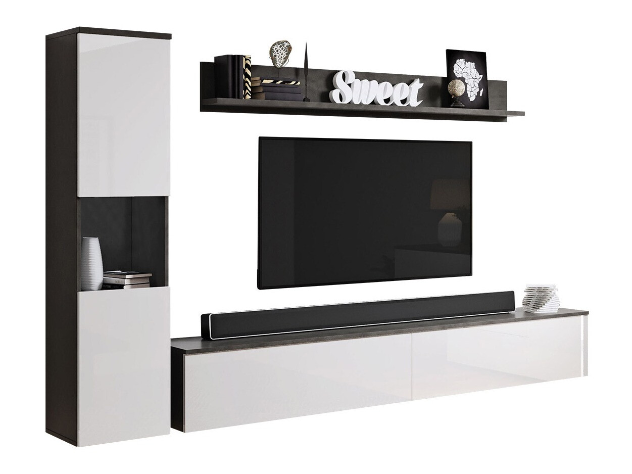 Elutoa komplekt Sarasota 130 (Tumehall + Läikiv valge)