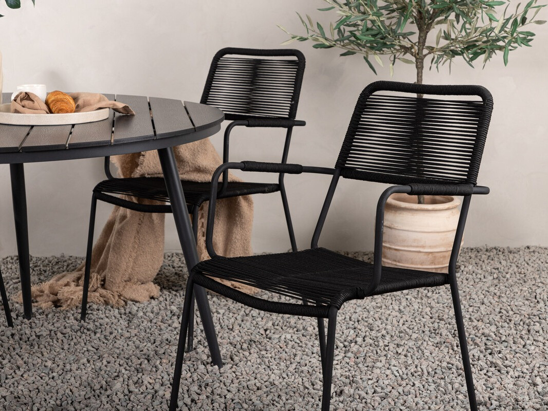 Laua ja toolide komplekt Dallas 3924 (Must)