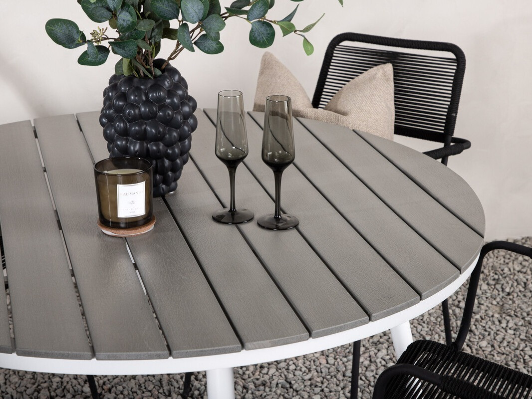 Laua ja toolide komplekt Dallas 3924 (Valge + Hall)