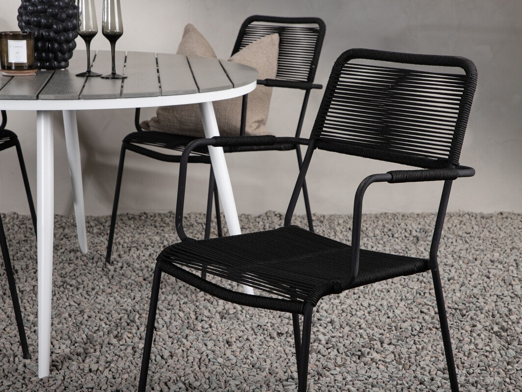 Laua ja toolide komplekt Dallas 3924 (Valge + Hall)