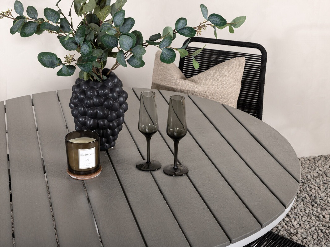 Laua ja toolide komplekt Dallas 3925 (Valge + Hall)