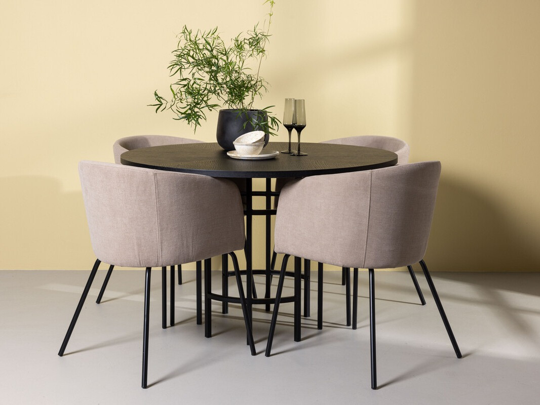 Söögitoakomplekt Dallas 3972 (Must)