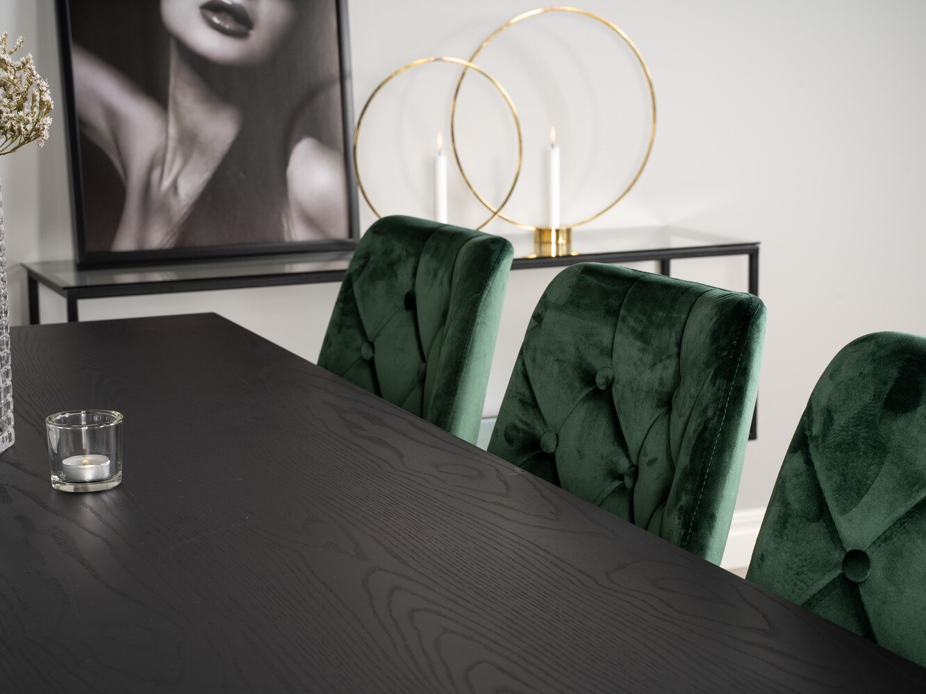 Söögitoakomplekt Dallas 1256 (Roheline + Kuldne)