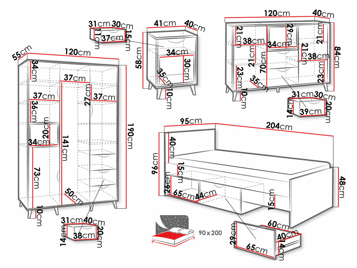 Lastetoa komplekt Domvera 116