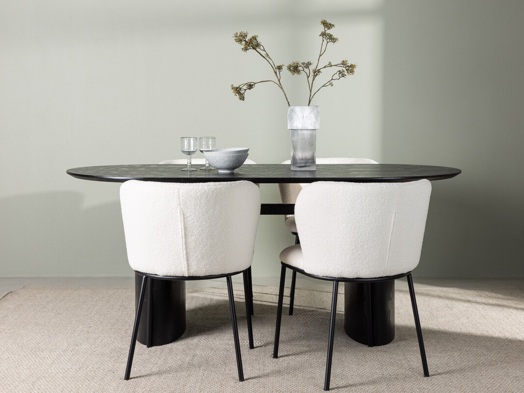 Söögitoakomplekt Dallas 3990 (Must)