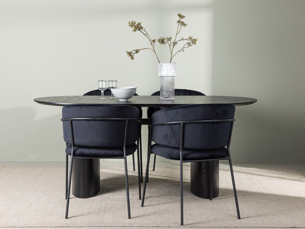 Söögitoakomplekt Dallas 3994 (Must)