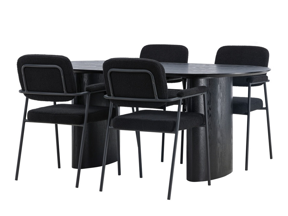 Söögitoakomplekt Dallas 3996 (Must)