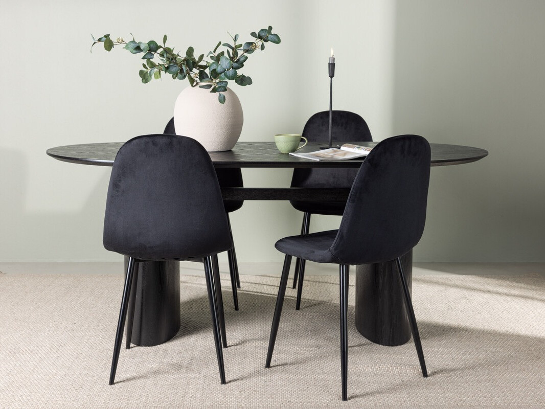 Söögitoakomplekt Dallas 3998 (Must)