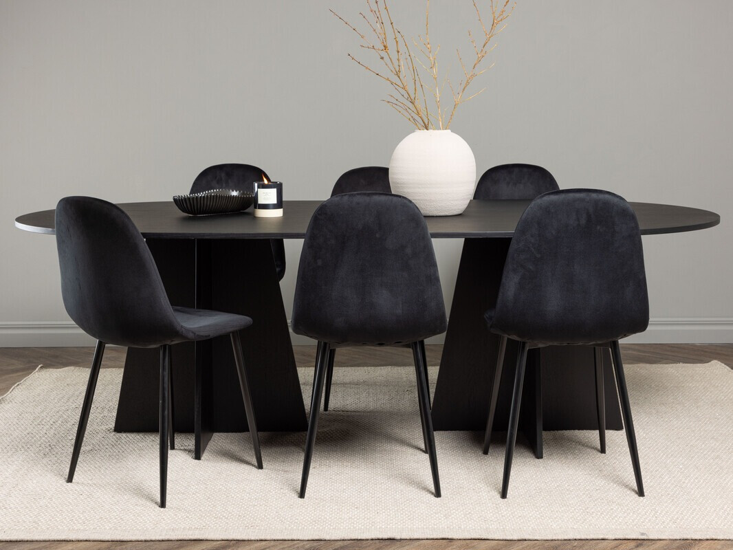 Söögitoakomplekt Dallas 4032 (Must)