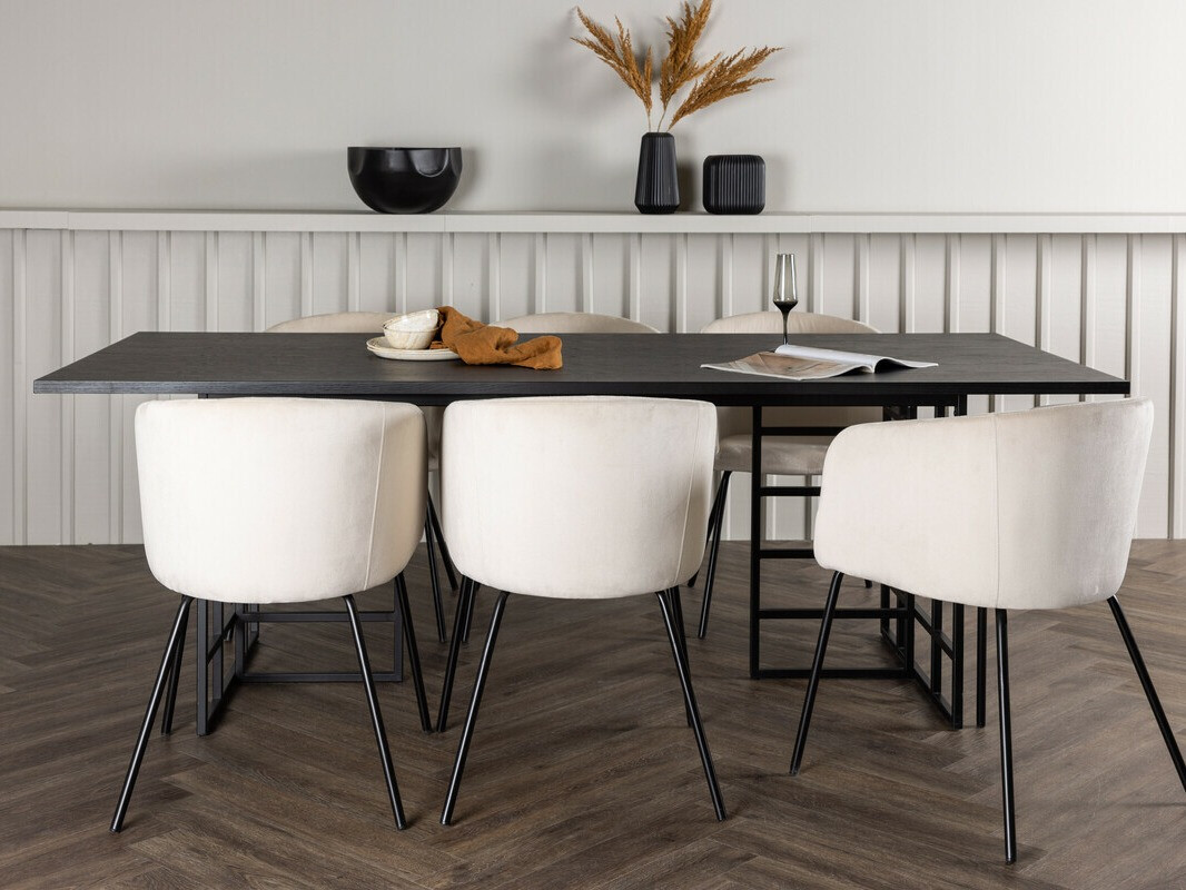 Söögitoakomplekt Dallas 4041 (Must)