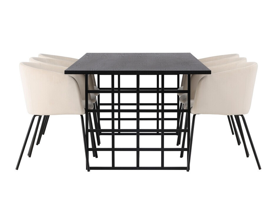 Söögitoakomplekt Dallas 4041 (Must)