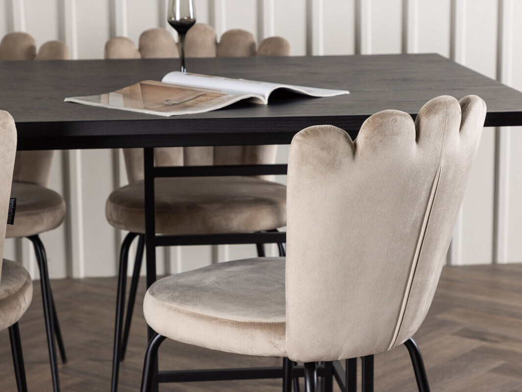 Söögitoakomplekt Dallas 4042 (Must)