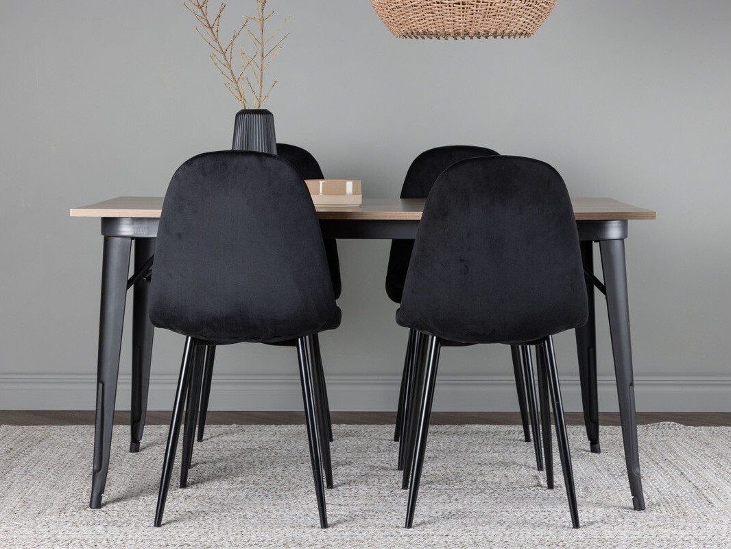 Söögitoakomplekt Dallas 4046 (Must)